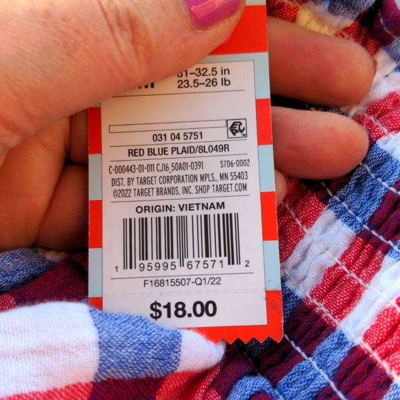 Cat & Jack Red, White & Blue Plaid Sundress - Picture 2 of 3